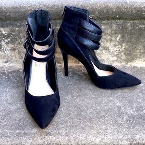 Jessica Simpson Black Suede Pointed Toe Stiletto 8